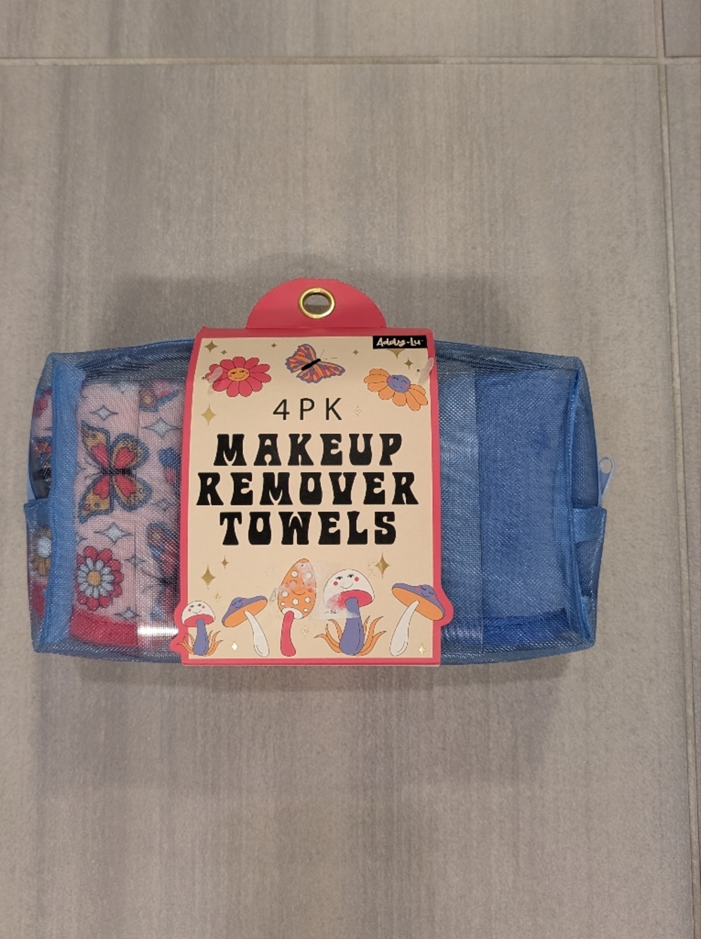 Makeup Remover Towels 4-Pack - Blue & Multicolor